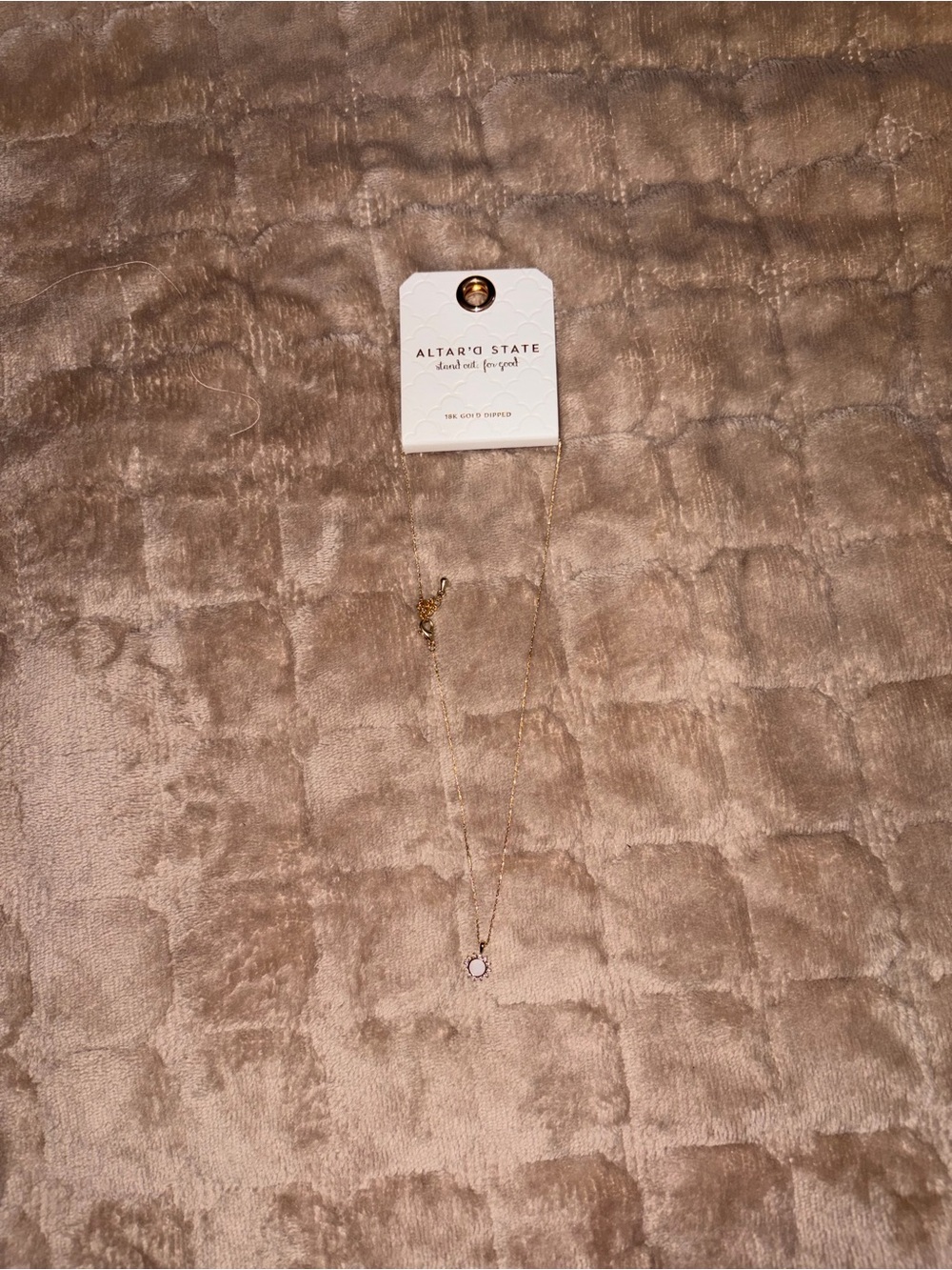 Accessory Card on Fur Background